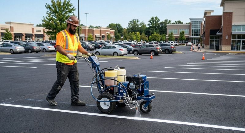 Asphalt Painting in Alpharetta, GA