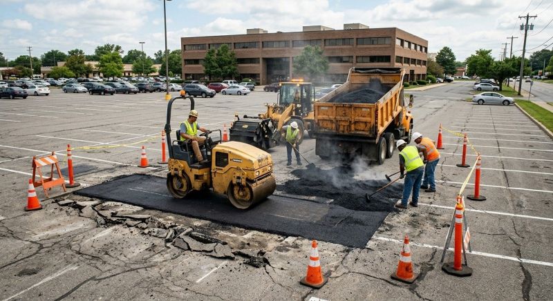 Asphalt Parking Lot Repair in Savannah, GA