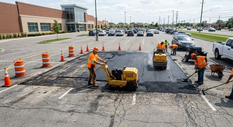 Asphalt Parking Lot Repair in Bluffton, SC