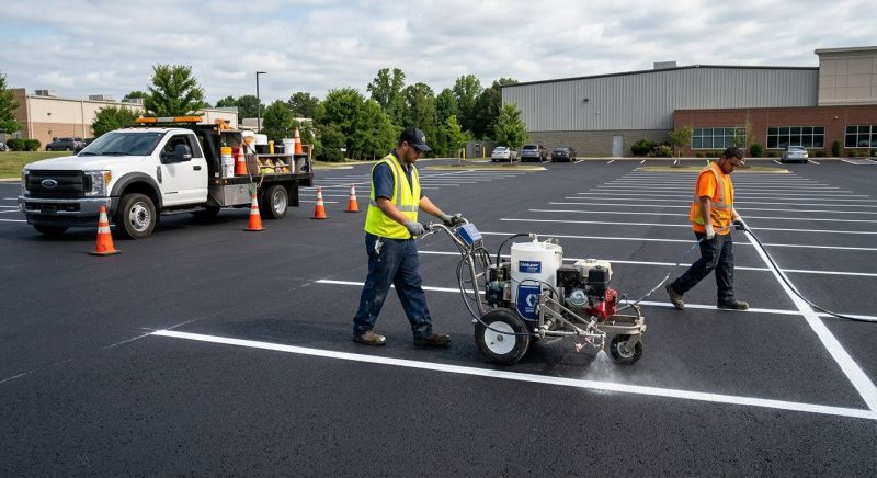 Commercial Asphalt Painting in Suwanee, GA