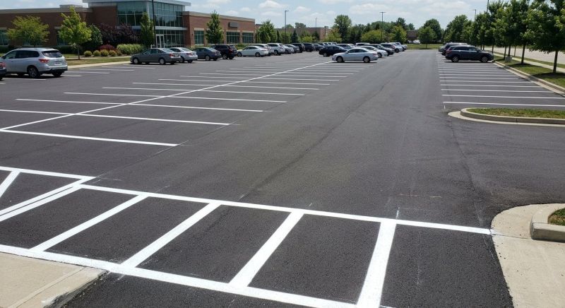 Concrete Parking Lot Striping in Roswell, GA