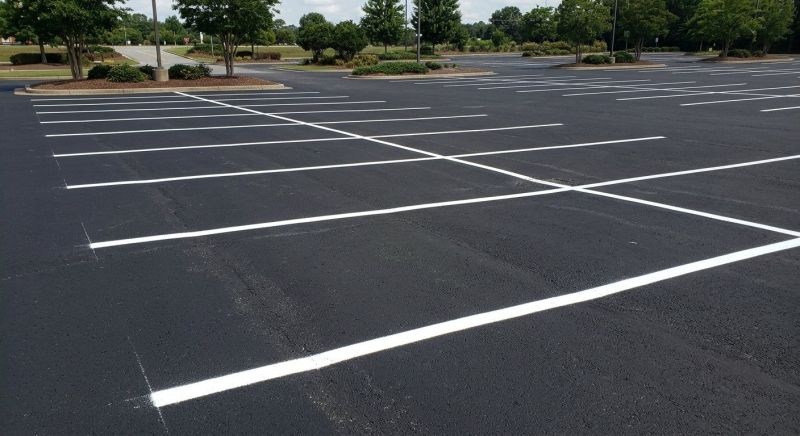 Concrete Parking Lot Striping in Suwanee, GA