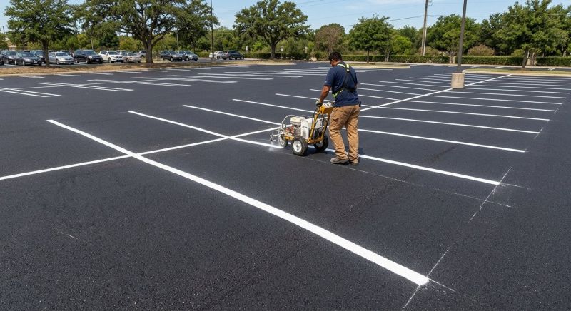 Parking Garage Striping in Roswell, GA