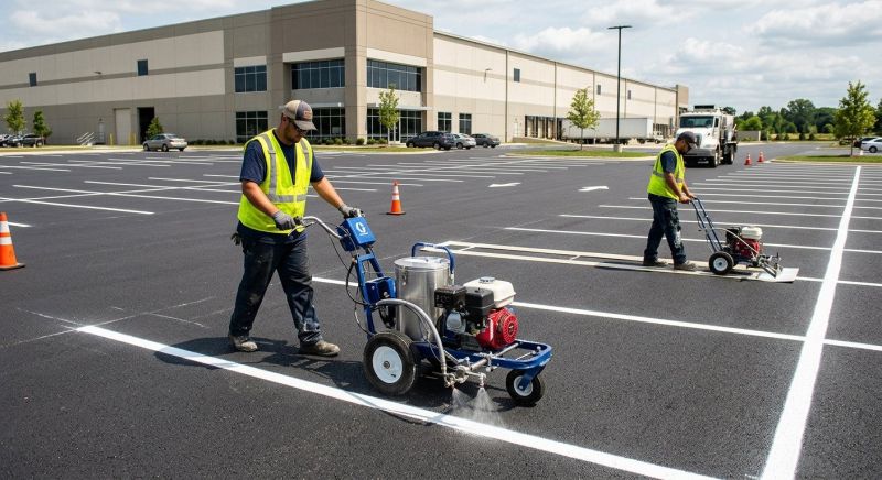 Parking Lot Painting in Alpharetta, GA